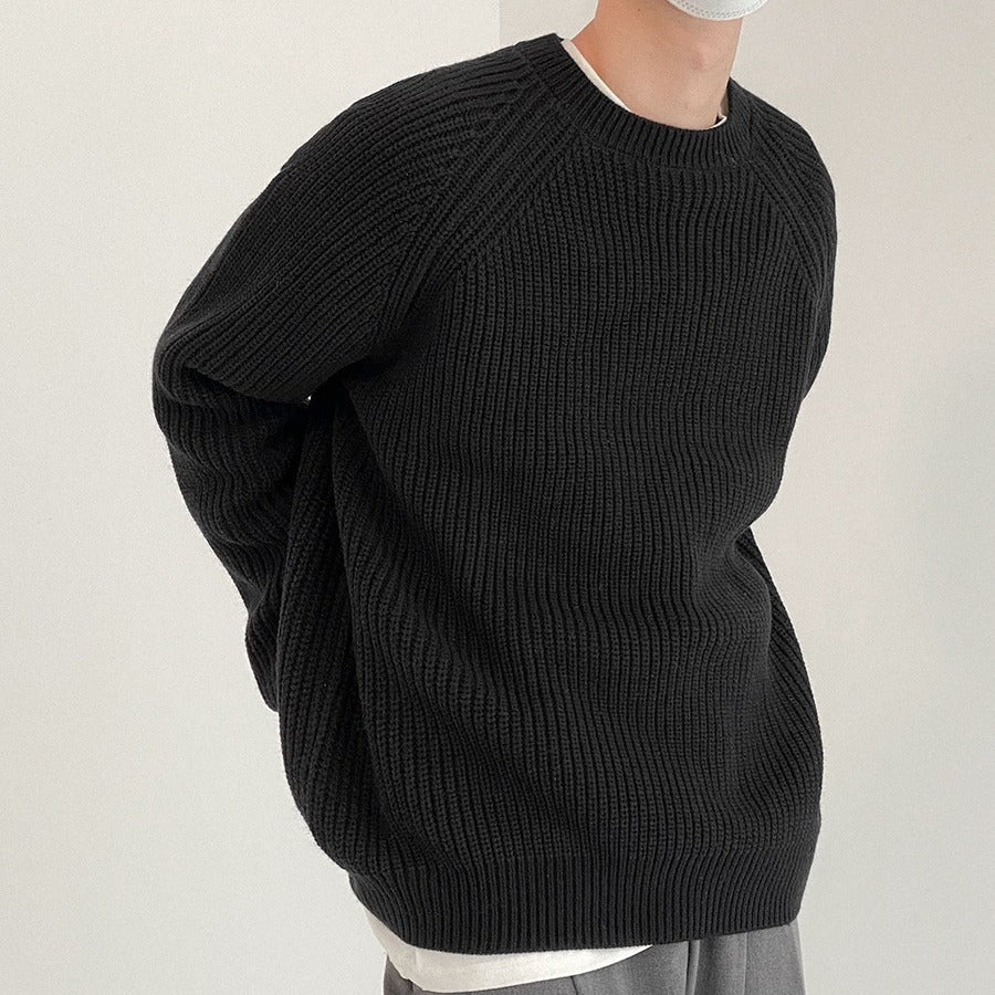 Maglione spesso pullover coordinato stile casual e casual da uomo