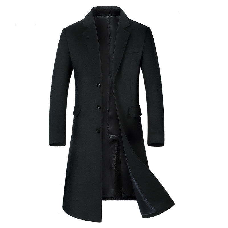 Woolen trench coat men