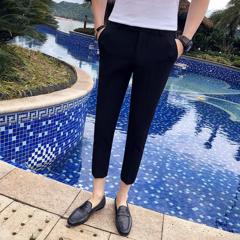 Casual Slim Straight Suit Pants