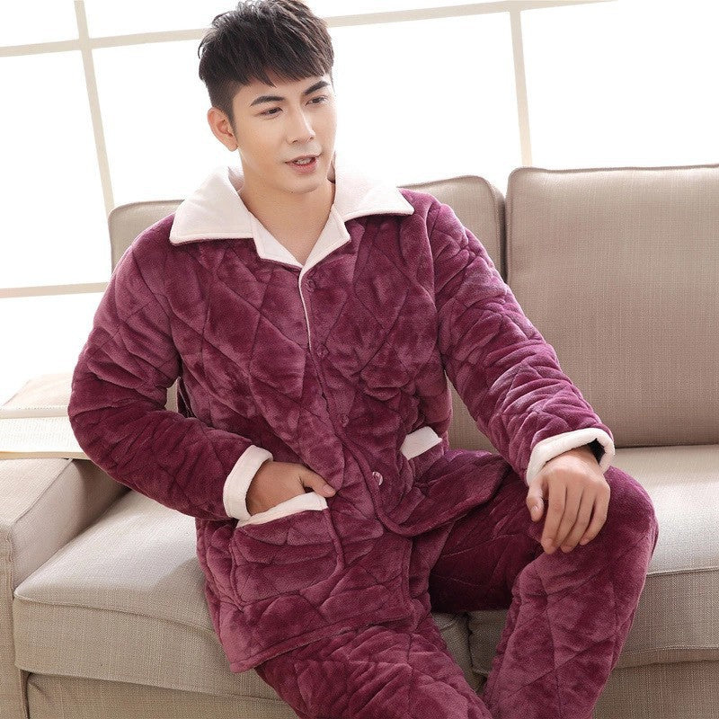 cotton purple pajamas for men and women