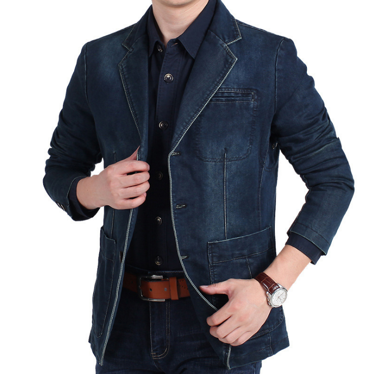 Smart Casual Denim Blazer men