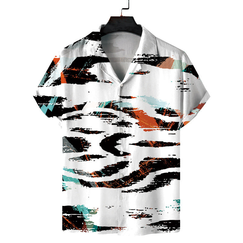 Casual Printed Short Sleeved Shirt