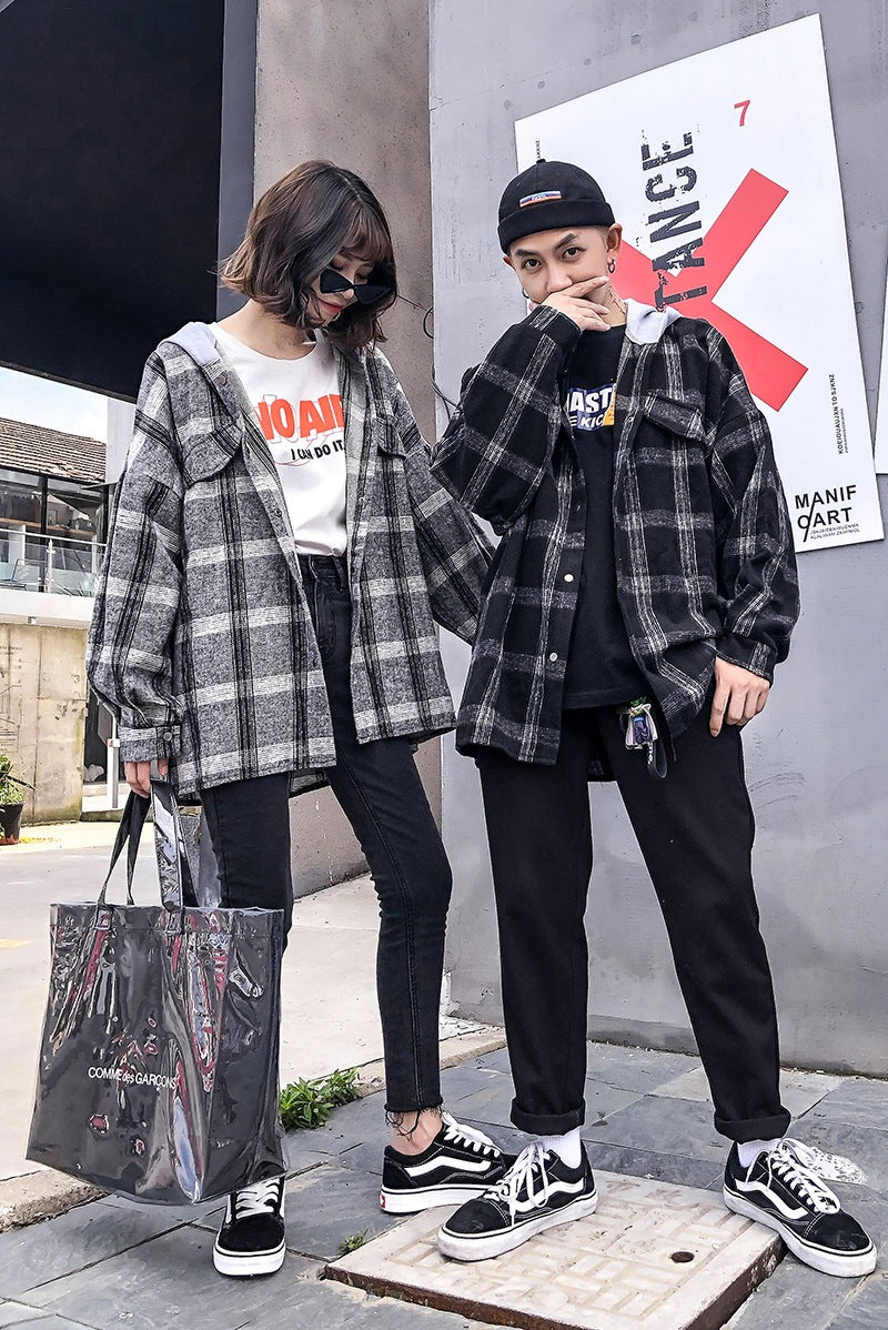 Couple Plaid Shirt Jacket