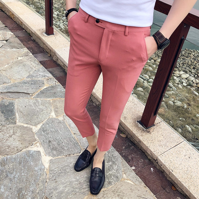 Casual Slim Straight Suit Pants