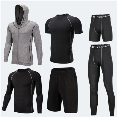 Running Workout Clothes Men 7pcs sets | Gym Fitness sports sets