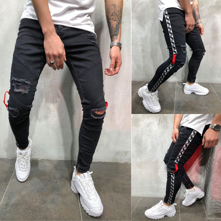 Men's Casual ripped jeans