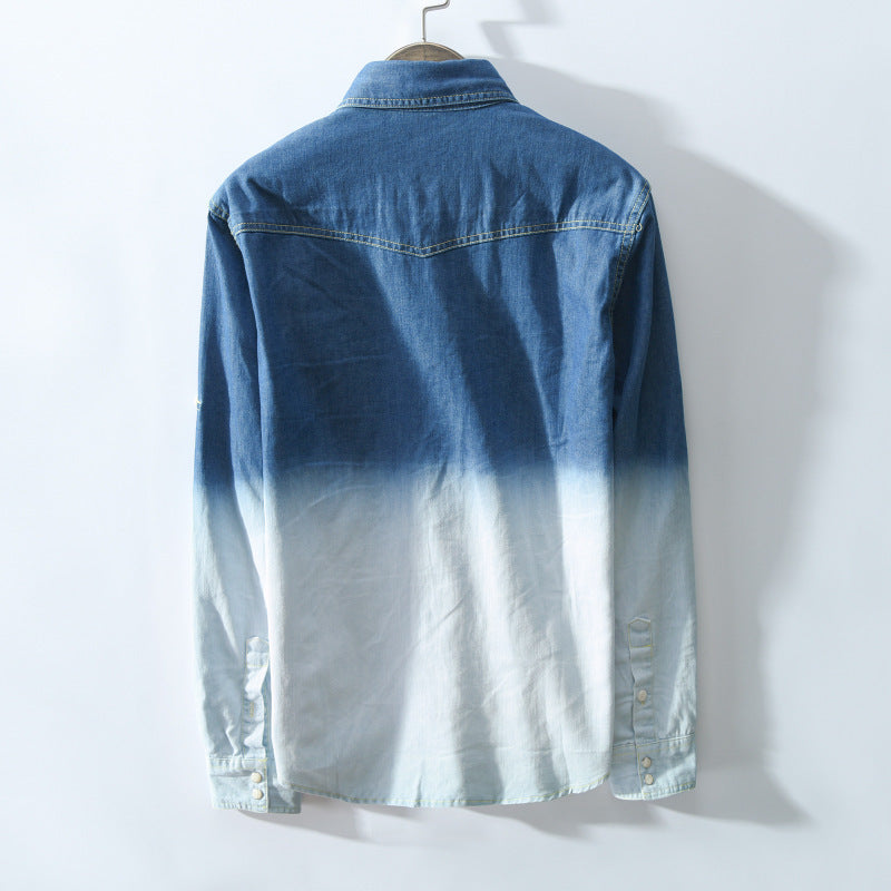 Gradient Denim Shirt jacket