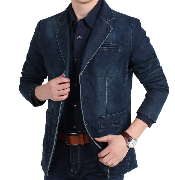 Smart Casual Denim Blazer men