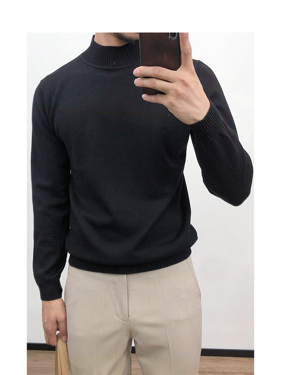 Men Thin Round Neck Bottoming Sweater