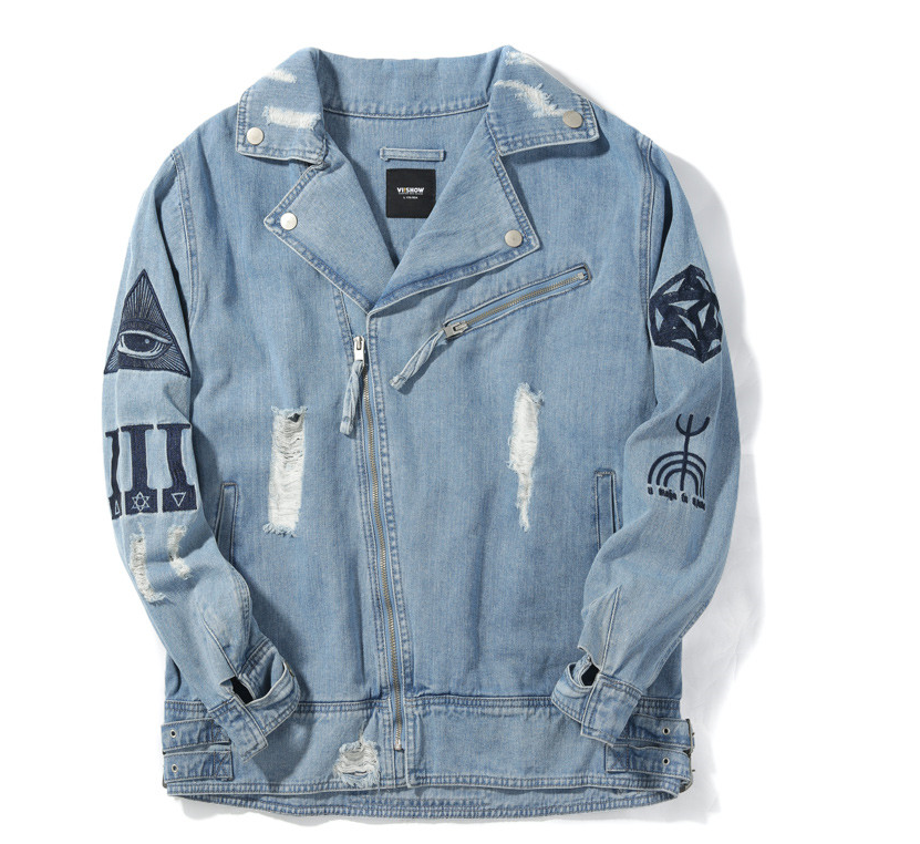 Stylish Collar Jean Jacket