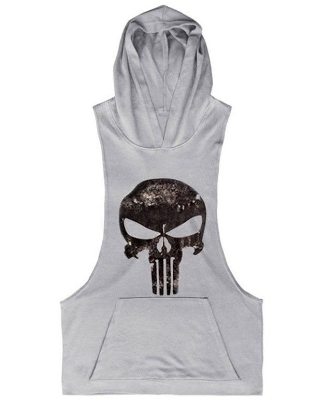 Hooded Skull Bodybuilding Tank Top