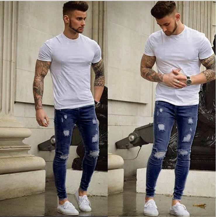 Frayed Slim Fit Jeans