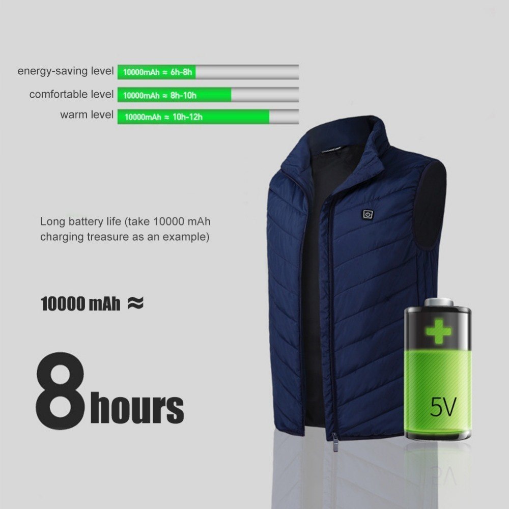 Heated Vest Smart Electric Heating waistcoat men