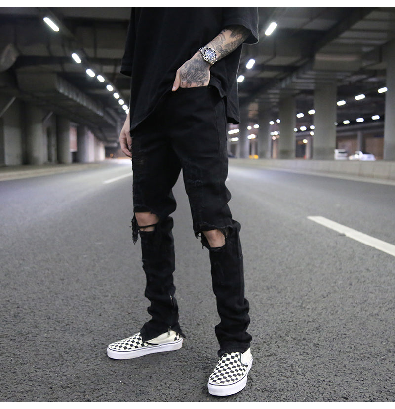 Men's Distressed Knee jeans