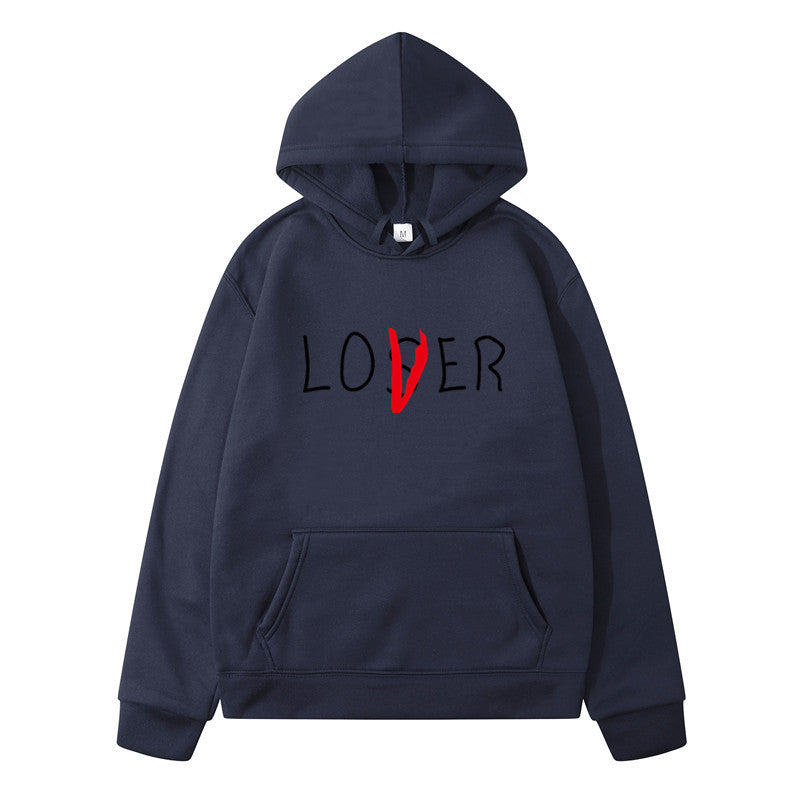 lovers printed Winter hoodies for couples