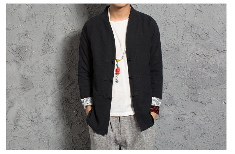 Chinese style retro V-neck  jacket