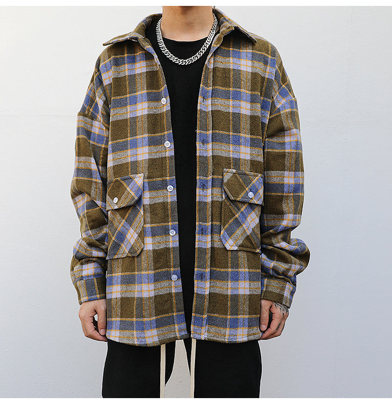 Plaid Woolen Jacket