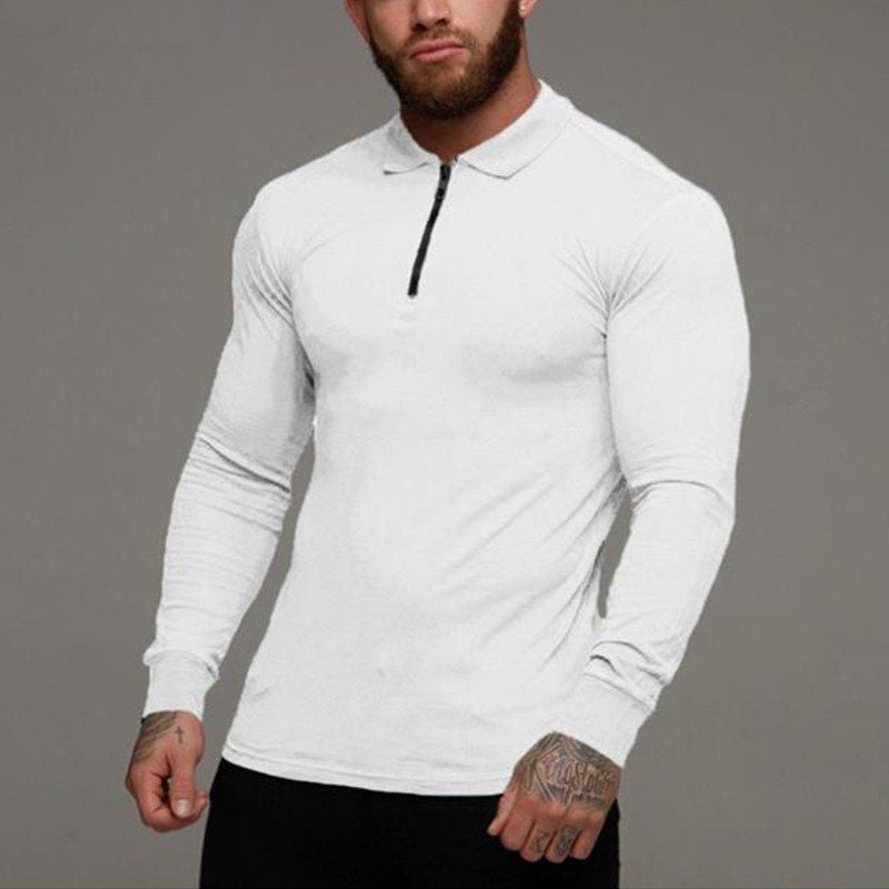 Men Long sleeve chain Polo Shirt