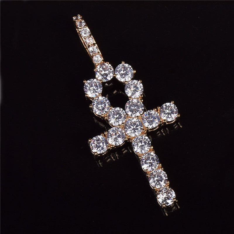 Diamond cross pendant necklace