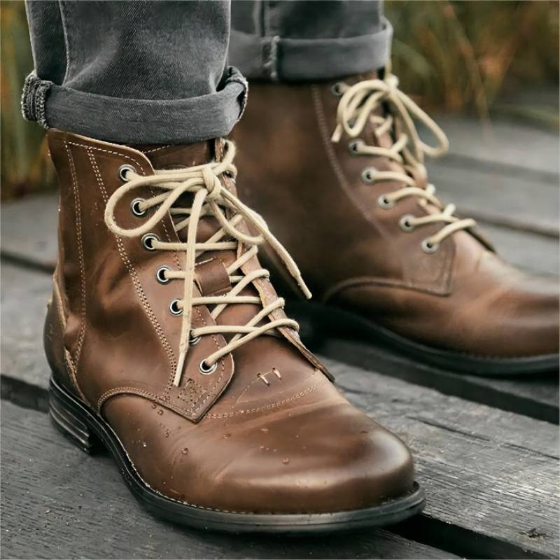 Men Boots Retro Lace-up Boot