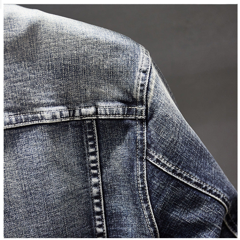 Handsome Loose Retro Cotton Denim Jacket Men