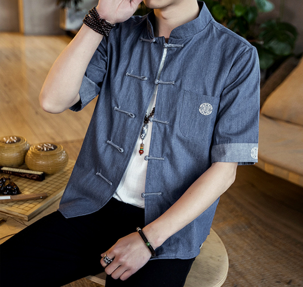 Men's Short Sleeve Linen Shirt