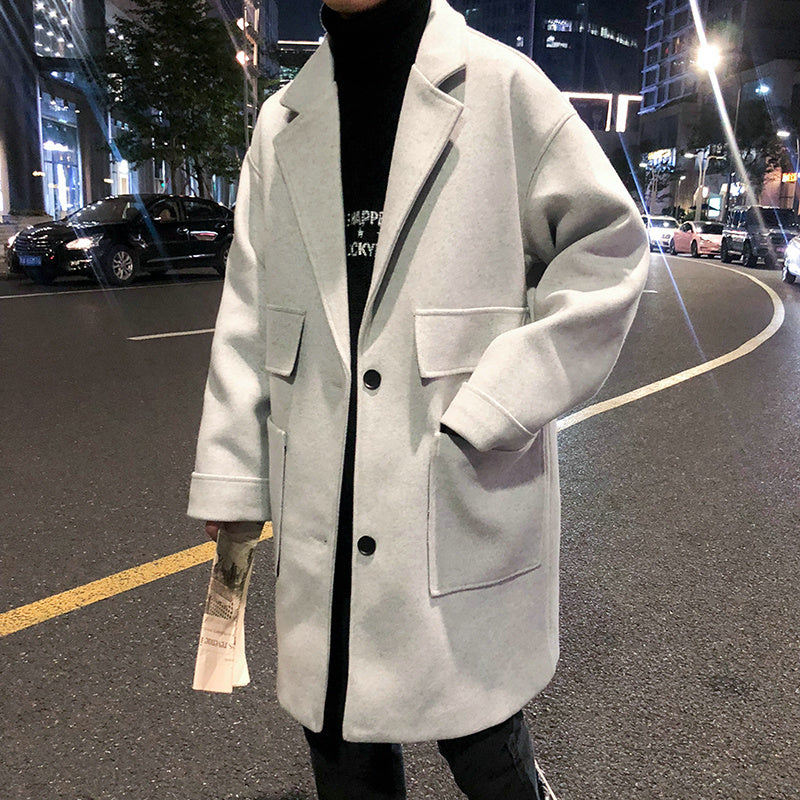 Winter Casual Thickened Handsome Woolen Coat