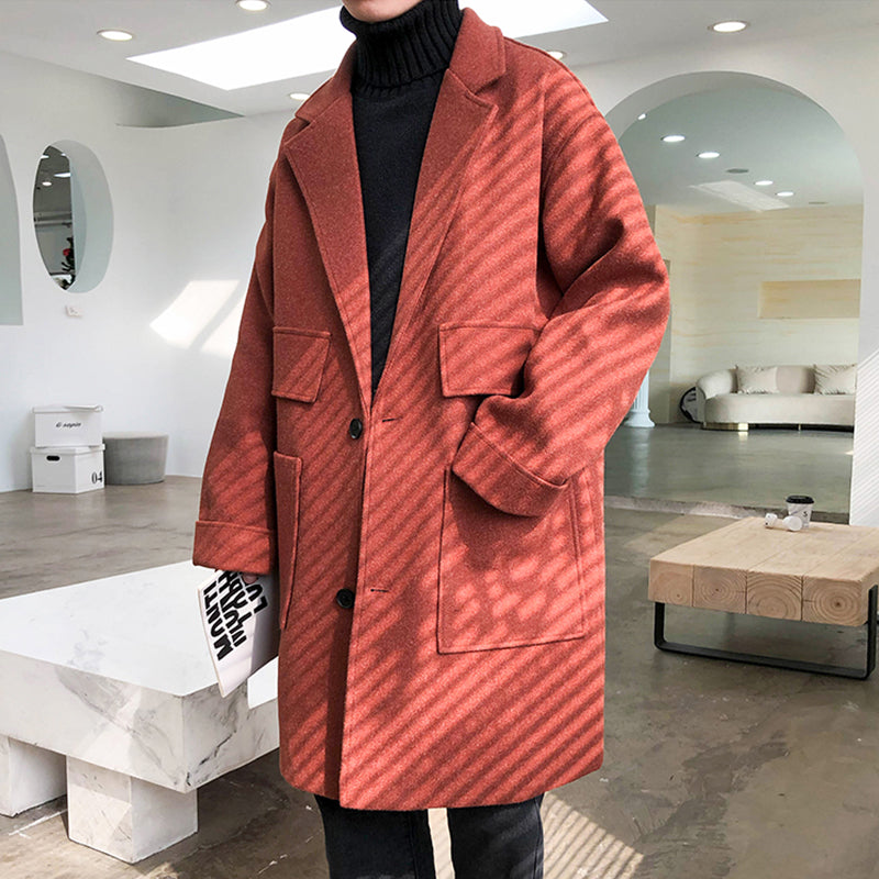 Winter Casual Thickened Handsome Woolen Coat