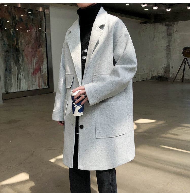 Winter Casual Thickened Handsome Woolen Coat