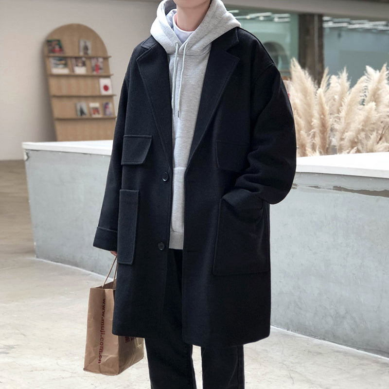 Winter Casual Thickened Handsome Woolen Coat