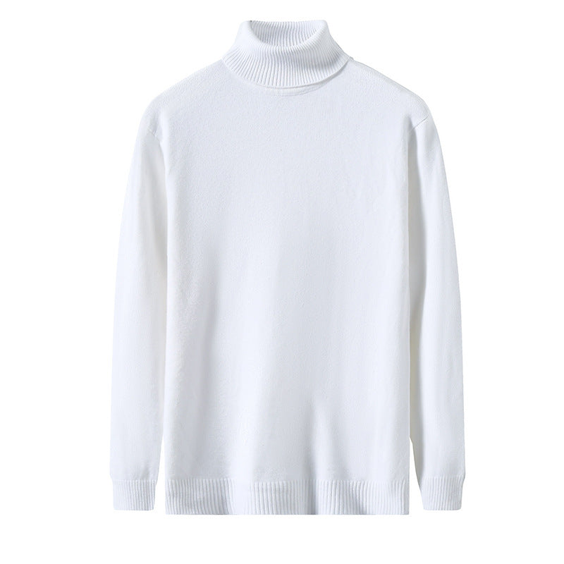 High Collar Solid Color Sweater