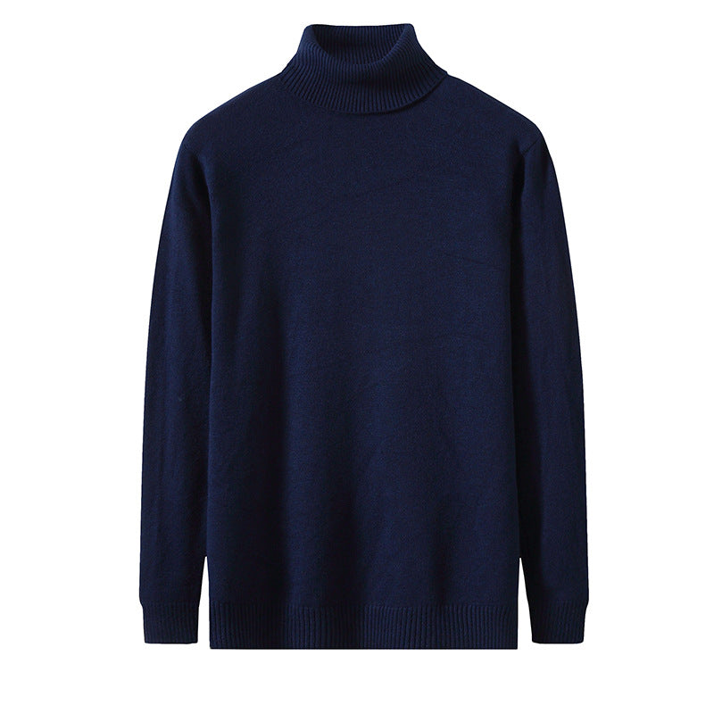 High Collar Solid Color Sweater