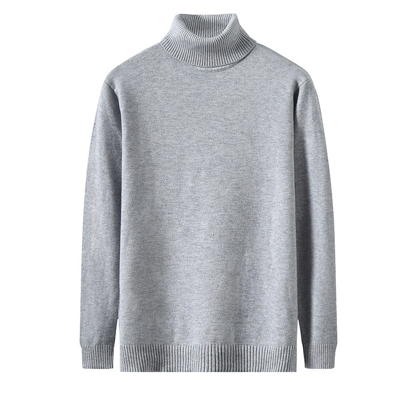 High Collar Solid Color Sweater