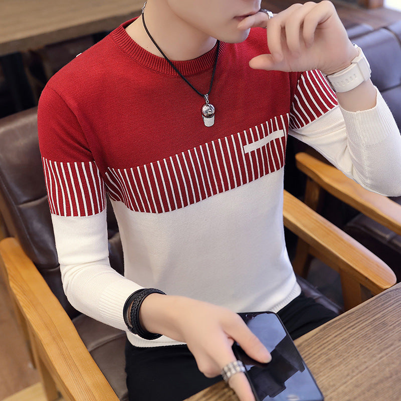 Maglione color block slim fit