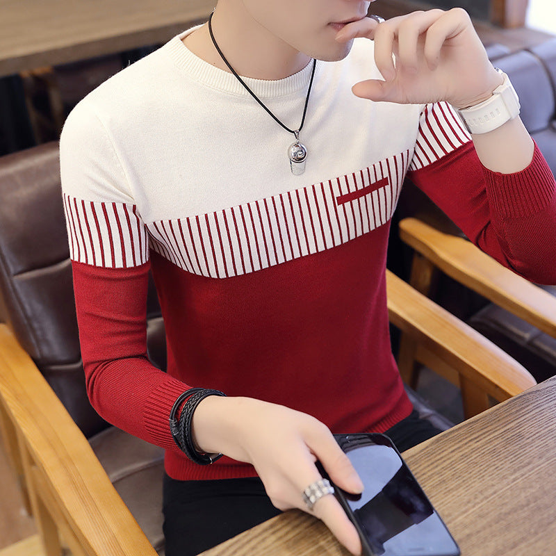 Maglione color block slim fit