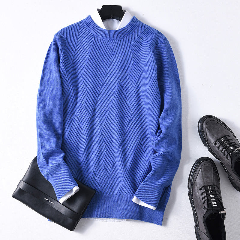 Men's Thickened Round Neck Pullover Bottoming Sweater