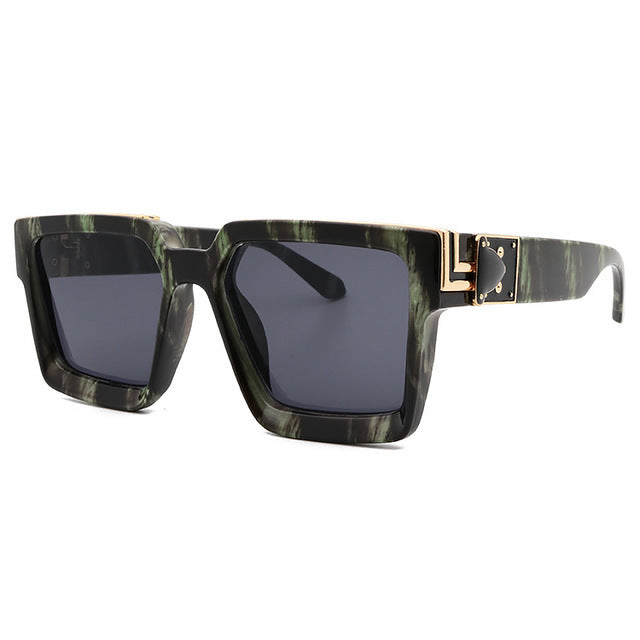 Fashion Retro Big Frame Sunglasses Men's Trendy Millionaire Sunglasses