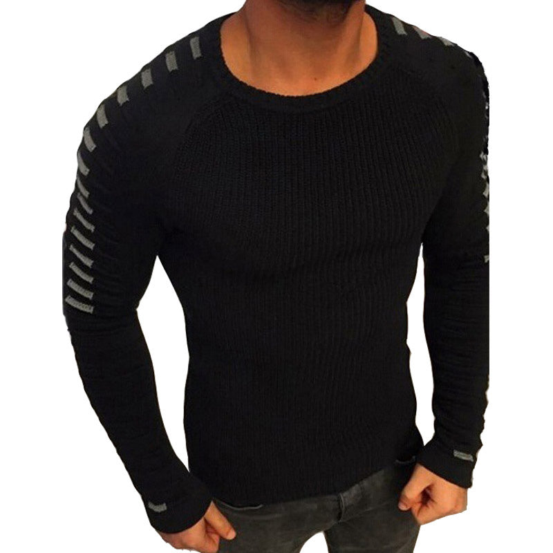 Men's Slim Long Sleeve Round Neck Knit Top