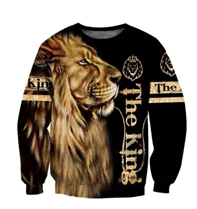 Lion 3D Digital Printing Zipper hoodie