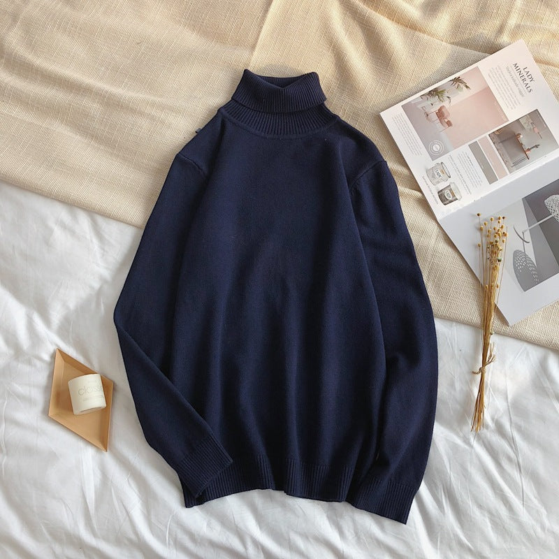 Casual All-Match Long-Sleeved Sweater Round Neck Bottoming Shirt