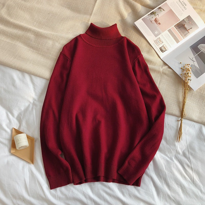 Casual All-Match Long-Sleeved Sweater Round Neck Bottoming Shirt