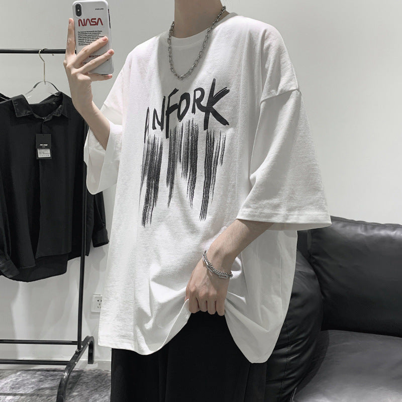 Summer Men's Letter Printing T-shirt Men