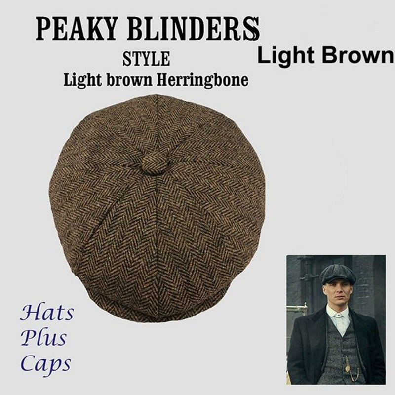 Sombrero Peaky Blinders, gorras de lana para vendedor de periódicos, gorras planas en espiga para hombre, Gatsby