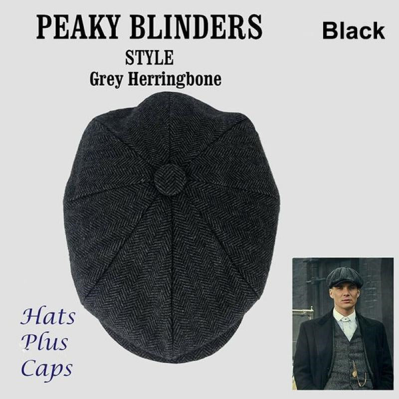 peaky blinders hat Wool Newsboy Caps Men Herringbone Flat Caps Gatsby