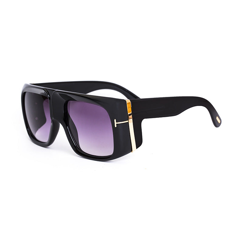 Large Frame Wide Temple Sunglasses