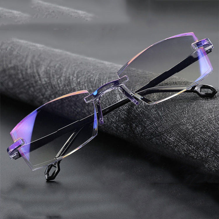 Radiation-Proof Trimmed Rimless Reading Glasses