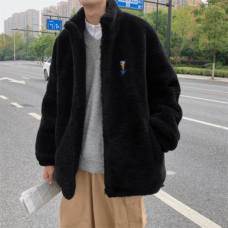 Winter Thickened Plus Velvet Lamb Wool Cotton Jacket