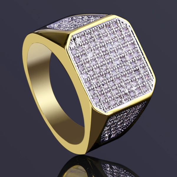 Golden Full Diamond Ring