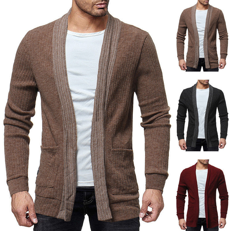 Men's Cardigan Knit Sweater