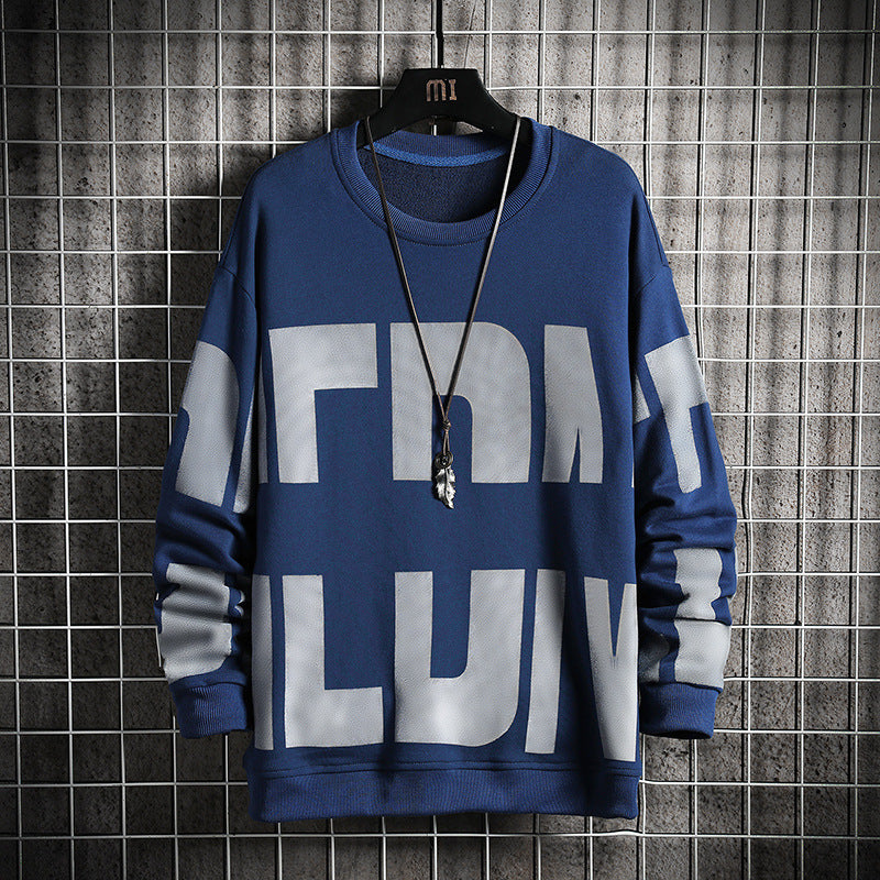 Men's Spring Round Neck Loose Handsome sweater